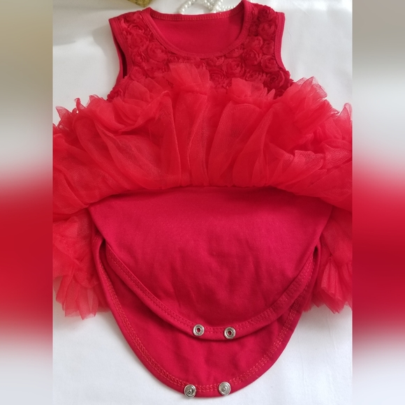 Baby Girl's Red Tutu Dress - Picture 10 of 13
